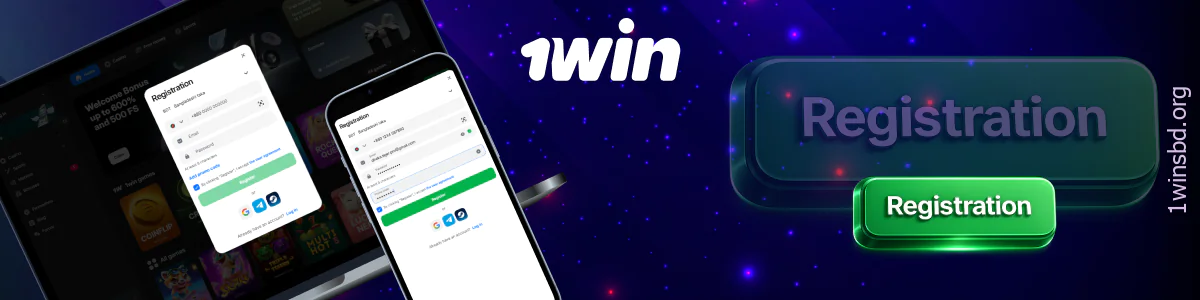 1win offers registration options for players from Bangladesh
